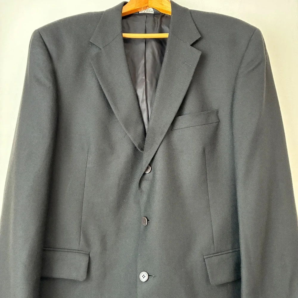 JOS. A. BANK‎ Signature Collection Mens Black Wool Cashmere Blazer Jacket 44R